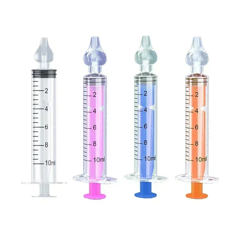 Silicone Baby Nasal Aspirator Syringe Baby Nose Cleaner Kids Rhinitis Nasal Washer Reusable Nasal Irrigator Washing for Children