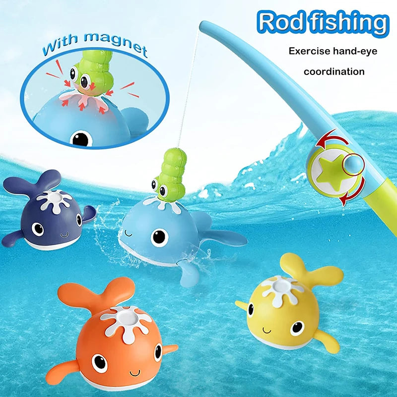 Baby Magnet Fishing Toys Children Take A Bath Interest Paddle Game Toys Parent-child Interaction Swimming Pool Go Fishing Toys